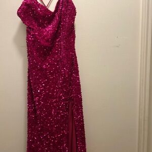 Fashion Nova Vibrant Pink Sequin Dress